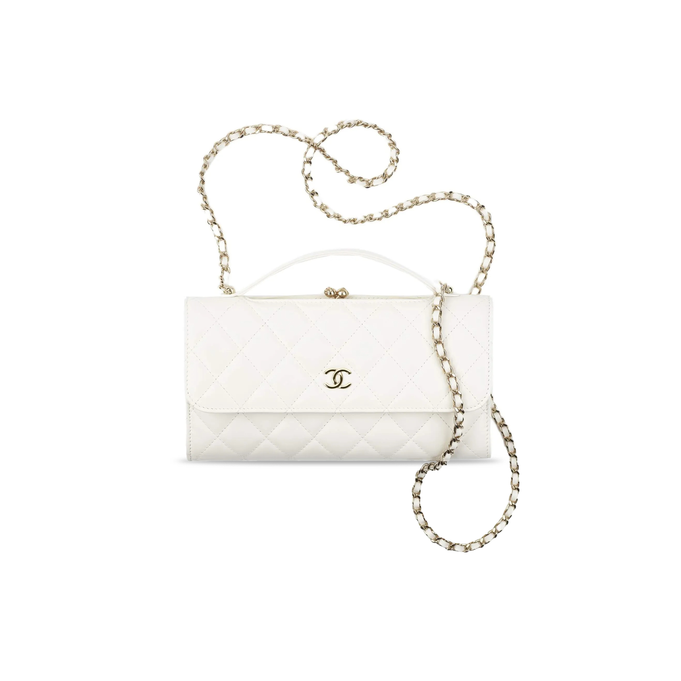 CHANEL FLAP PHONE HOLDER WITH CHAIN AP2875 B08440 10601 (22*12*4cm)